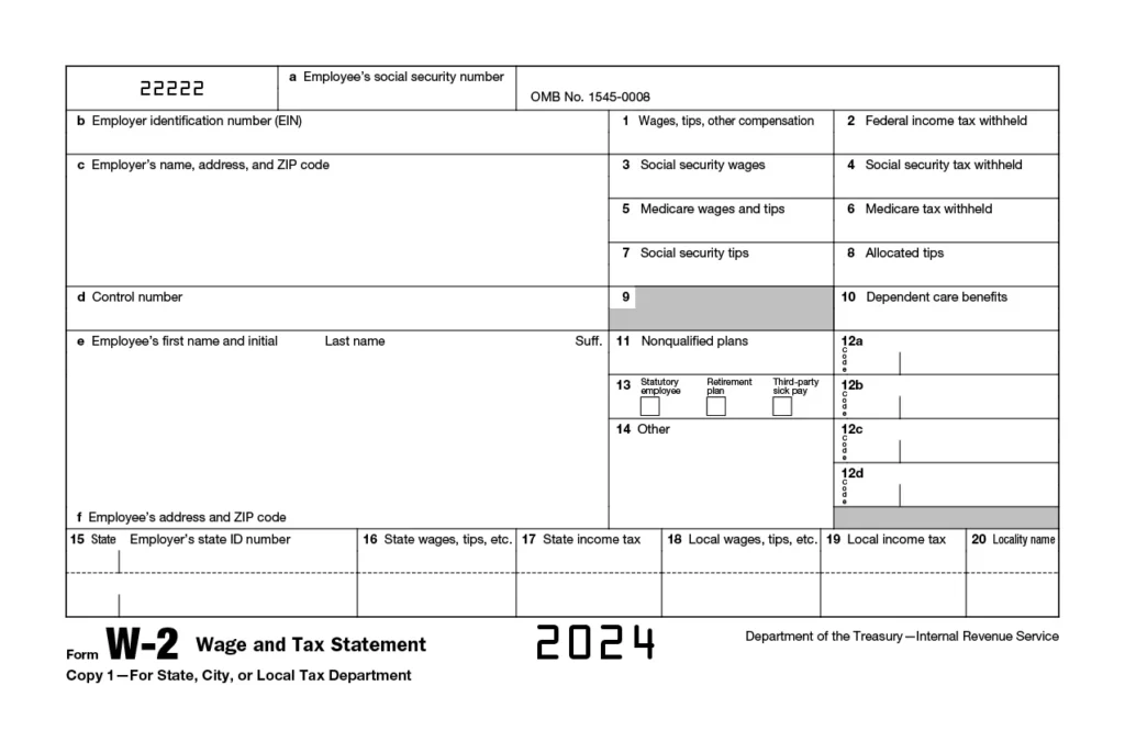 W-2 Form For 2024