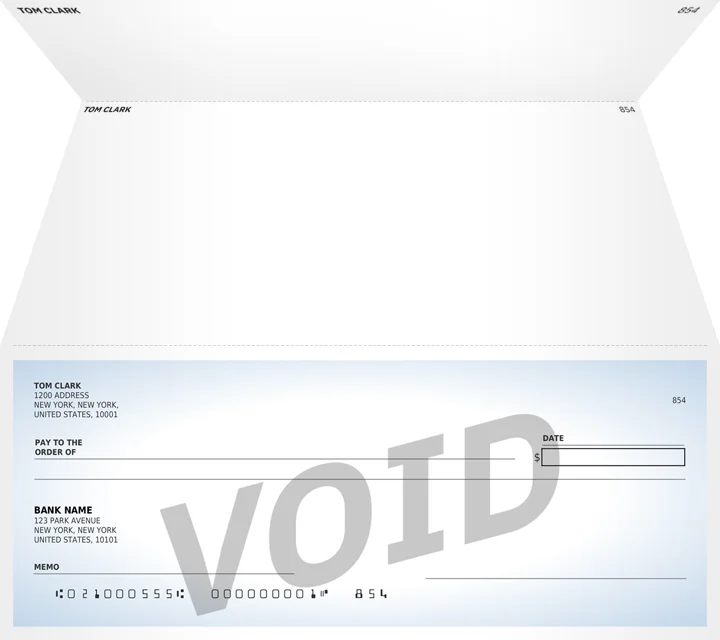 Voided Check Bottom Placement