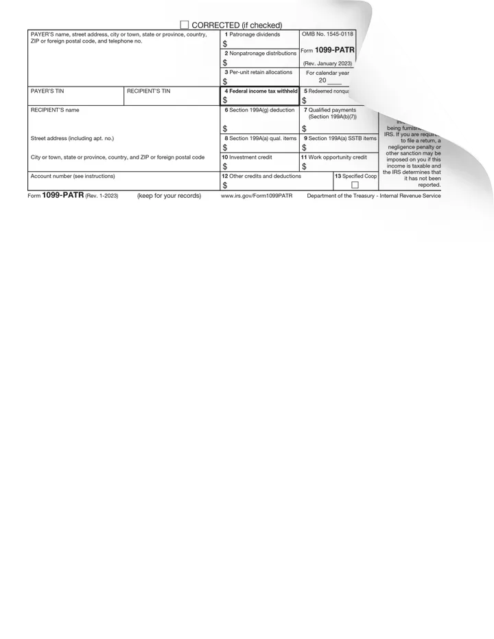 Form 1099-PATR