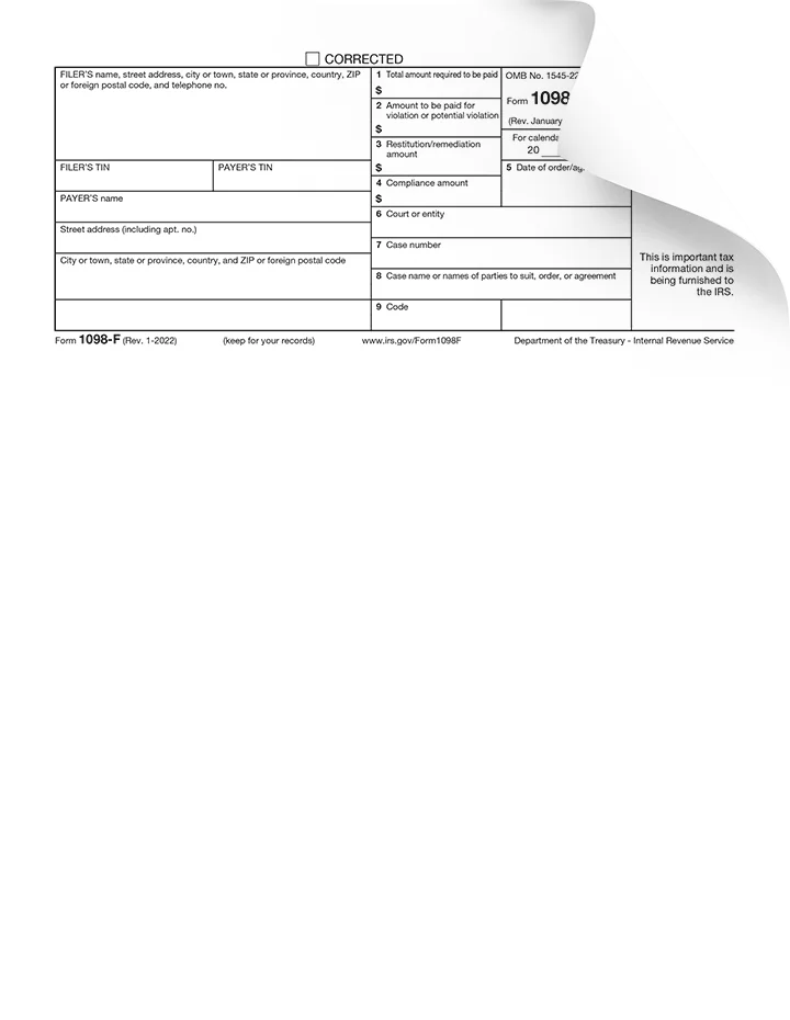 Form 1098-F Preview