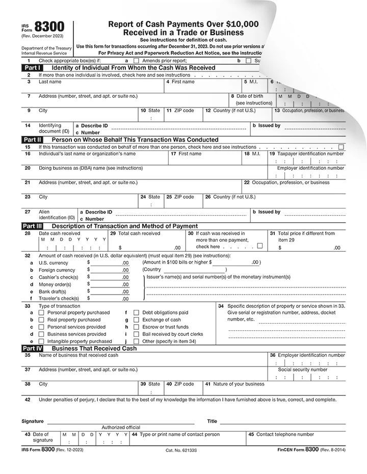 Form 8300 Preview